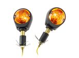 Terminali Manubrio Moto Universali - Indicatori Di Direzione Ox-Eye Colorati 7/8" + 1"" Colorati Omologati E"