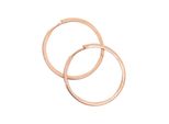 Paar Creolen Jobo, Rosa (RoséGoldfarben), Ohrringe, Damen, 26,5Mm, Silber 925 (Sterlingsilber), Rund 925 Silber RoséGold Vergoldet