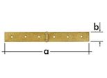 Cerniera Per Cassa Con Perno Rivettato Zincato Giallo 60X55X3,0Mm