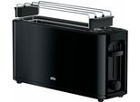 BRAUN Toaster HT 3110 BK, schwarz, B:12cm H:24cm T:38cm, Toaster