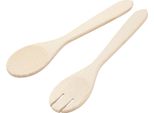 Set Di 2 Cucchiai Da Insalata In Legno, Lunghezza 25 Cm