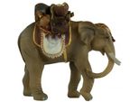 Statuetta Da Lettino Dipinta A Mano Di Un Elefante Con Bagagli, Circa 15,5 Cm, T 081