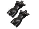 Set Di 2 Busti Femminili, Busto Da Donna In Plastica Da 72 Cm, Mezzo Busto In Plastica Di Colore Nero, Busto Da Manichino, Mezzo Corpo Da Donna In Plastica, Figura Da Manichino, Manichino Con Ganci