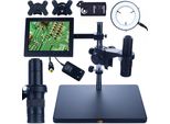Rosfix Microscopio Digitale Earth Pro MCEP-0.5X + Display Da 8 Pollici + Supporto Per Microscopio Digitale Da 200 Mm + Illuminazione Per Microscopio R