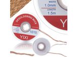 Rosfix Treccia Dissaldante – Pinza In Rame | 1 Mm X 1,5 M | Rimozione Efficiente Della Saldatura | Riparazioni Elettroniche | Accessori Per Saldatura