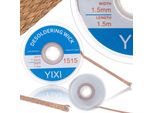 Rosfix Treccia Dissaldante Da 1,5 Mm – Treccia Di Rame Di Alta Qualità Per La Rimozione Dello Stagno | Lunghezza 1,5 M