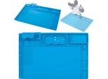 Rosfix Tappetino In Silicone Per Microscopi - Antistatico, Resistente Al Calore Fino A 500°C | 480X320Mm, Spessore 8Mm, Sezione Magnetica