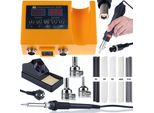Rosfix Stazione Di Saldatura Elettrica Orange Husky OH660 S-Series, Kit 2 In 1 (Aria Calda E 900M) + Kit Prowelder Mini (5 Materiali Di Saldatura)