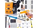 Rosfix Set Saldatore Ad Aria Calda 858D + Saldatore Blue Lark 80W BL80W Con Set Di Accessori + Kit Prowelder Mini + Cucitrice In Plastica + 200 Punti