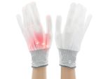 Handschuhe LED, weiß/rot