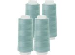 Buttinette Overlockgarn Im 4Er-Pack, StäRke 120, 2500M-Spule, Mint