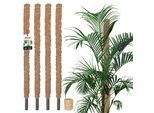Kotarbau® Set Di 4 Pali Di Muschio Per Monstera Cocco Naturale ⌀ 2,5 X 80 Cm Palo Per Piante Supporto Per Piante Monstera Palo Di Cocco Palo Per Piante Palo Per Piante Muschio Per Monstera Supporto Per Piante Fiori Palo Per Muschio + Spago