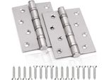 2 X Cerniere Per Cancelli In Acciaio Inox - Cerniere Per Porte Pesanti - Cerniere Per Cancelli Da Giardino In Acciaio Inox 100 Mm X 75,5 Mm - Set Di Raccordi Per Barche - Connettore Per Mobili, Finestre, Armadietti Con Fissaggio - Cerniera Per Porte