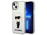 Karl Lagerfeld Klhcp14Mhniktct Custodia Rigida Trasparente Per Iphone 14 Plus / 15 Plus 6,7 Iconic Karl Lagerfeld