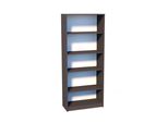 Scansia Alta Con Scaffali Tomai – Grafite / Rovere Wotan