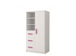 Scansia Con Scaffali E Cassetti Sven 1 - Maniglie Rosa