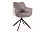 Sedia Girevole Oto 3 - Nero / Grigio