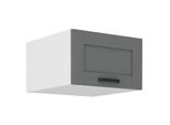 Armadietto Superiore Profondo Con Anta A Battente Laili - Larghezza 60 Cm, Grigio / Bianco