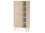 Scansia Con Ante Medea - Beige Sabbia / Abete