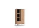 Scansia Con Scaffali E Anta Nixi - Rovere Rockford Hickory