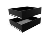 Set Di 2 Cassetti Per Armadi Con Una Profondità Di 60 Cm Unis - Nero