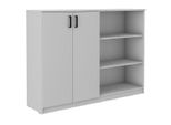 Armadietto Alto Con Scansia Mabaka - Grigio