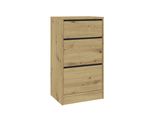 Cassettiera Stretta Sherman - Rovere Artisan / Antracite