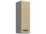Armadietto Superiore Alto Myriam - Larghezza 30 Cm, A Motivo / Antracite