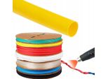 Rosfix Tubo Termorestringente 2 Mm 1 M - Tubo Termorestringente Altamente Flessibile E Autoestinguente, 2 Mm, Giallo | Rapporto Di Restringimento 2:1