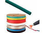 Rosfix Tubo Termorestringente 15 Mm Verde 1 M – Flessibile, Autoestinguente | Rapporto Di Restringimento 2:1, Temperatura Di Restringimento Da 100 °C