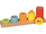 Gioco Motorio Goki Con Anelli Di Legno Colorati