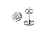 Paar Ohrstecker Jobo, Silber (Silber 925), Ohrringe, Damen, 7,9Mm, Silber 925 (Sterlingsilber), 925 Silber Mit 8 Zirkonia