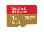SANDISK Speicherkarte microSDXC Extreme, rot (gold, rot), 1000 GB, Speicherkarten