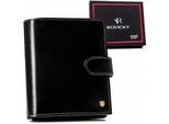 Rovicky | Portafoglio Grande In Pelle, Per Uomo, Con Rfid, Nero, 11,5X13,5 Cm