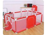 Parco Giochi Per Bambini, Design Spazioso, Materiale In Tessuto Resistente, Rosso 2 Porte Da Calcio, Non è Un Regalo