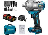 Trapano A Percussione A Batteria, Coppia Massima 2000Nm, Motore Brushless, 2 Batterie