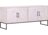 Sideboard Gutmann Factory, Weiß, B:160Cm H:70Cm T:48Cm, Massivholz, Sideboards, Sideboard, Kommode, Breite 160 Cm