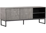 Lowboard Gutmann Factory, Grau, B:160Cm H:63Cm T:42Cm, Massivholz, Sideboards, Lowboard, Kommode, Breite 160 Cm