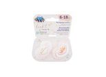 Canpol Babies 2 Ciucci Simmetrici In Silicone, 0-6M, Piccola Principessa, Rosa