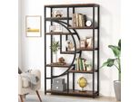 Libreria Tribesigns, Libreria Industriale A 5 Livelli Etagere, Espositore Indipendente, Con 9 Ripiani Aperti