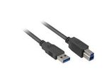 Usb 3.2 Gen 1 Kabel, USB-A Stecker > USB-B Stecker Schwarz, 1 Meter