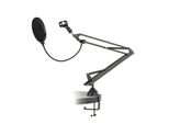 Asta Microfonica Da Tavolo Walimex Pro, Asta Microfonica Da Tavolo A 360° Con Filtro Pop E Paravento, Supporto Per Microfono Con Adattatore 3/8"-5/8"", Asta Microfonica Fino A 1,8 Kg, Asta Microfonica Robusta Per Registrazioni Audio"