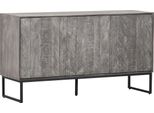 Sideboard Gutmann Factory, Grau, B:140Cm H:78Cm T:42Cm, Massivholz, Sideboards, Sideboard, Kommode, Breite 140 Cm