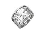 Fingerring Jobo Gr. 54, Silber (Silber 925), Fingerringe, Damen, 54, Silber 925 (Sterlingsilber), Fingerring, Breit 925 Silber Mit 25 Zirkonia