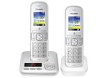 Panasonic Schnurloses Telefon-Set mit Anrufbeantworter KX-TGH722GG silber