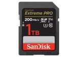 SANDISK Speicherkarte SDXC Extreme PRO, 2 Jahre RescuePRO Deluxe, schwarz, 1000 GB, Speicherkarten
