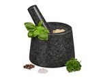 Relaxdays Mortaio In Granito Con Pestello Per Pesto