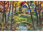 Wooden City Puzzle In Legno Casetta Nella Foresta 2In1, 400 Pezzi Eco