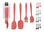 Set Di 4 Utensili Da Cucina In Silicone. Miscela Di Colori