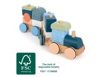 Small Foot - Treno A Blocchi Impilabili In Legno Artico, 16Dlg.